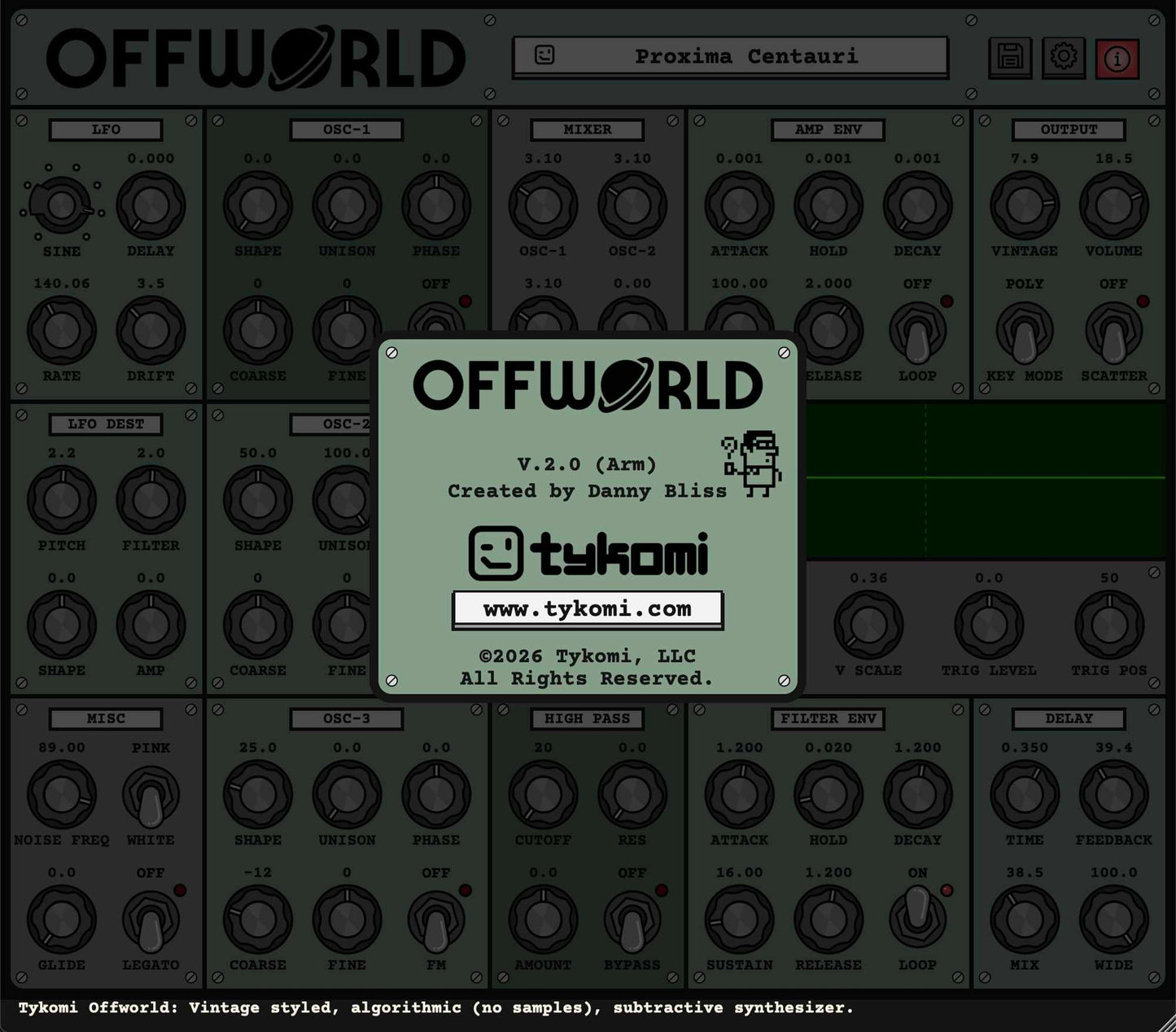 Offworld Synthesizer Audio Plug-in v2.1