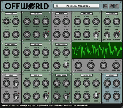 Offworld Synthesizer Audio Plug-in v2.1